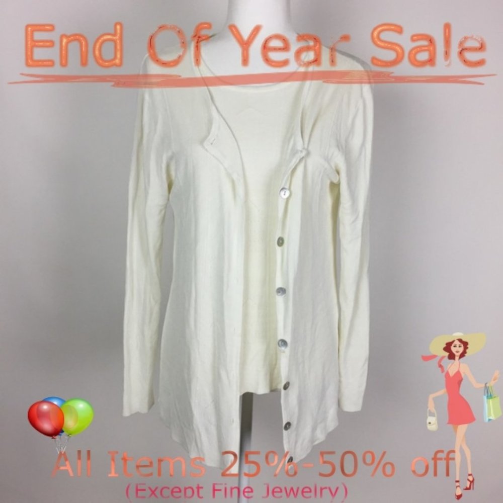 Last Woman White Sweater Set Size M/L